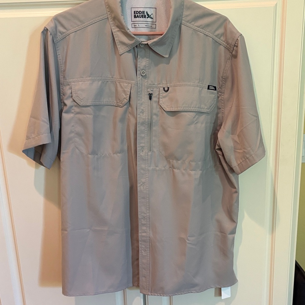 Eddie Bauer Short Sleeve Utility Shirt - Taupe